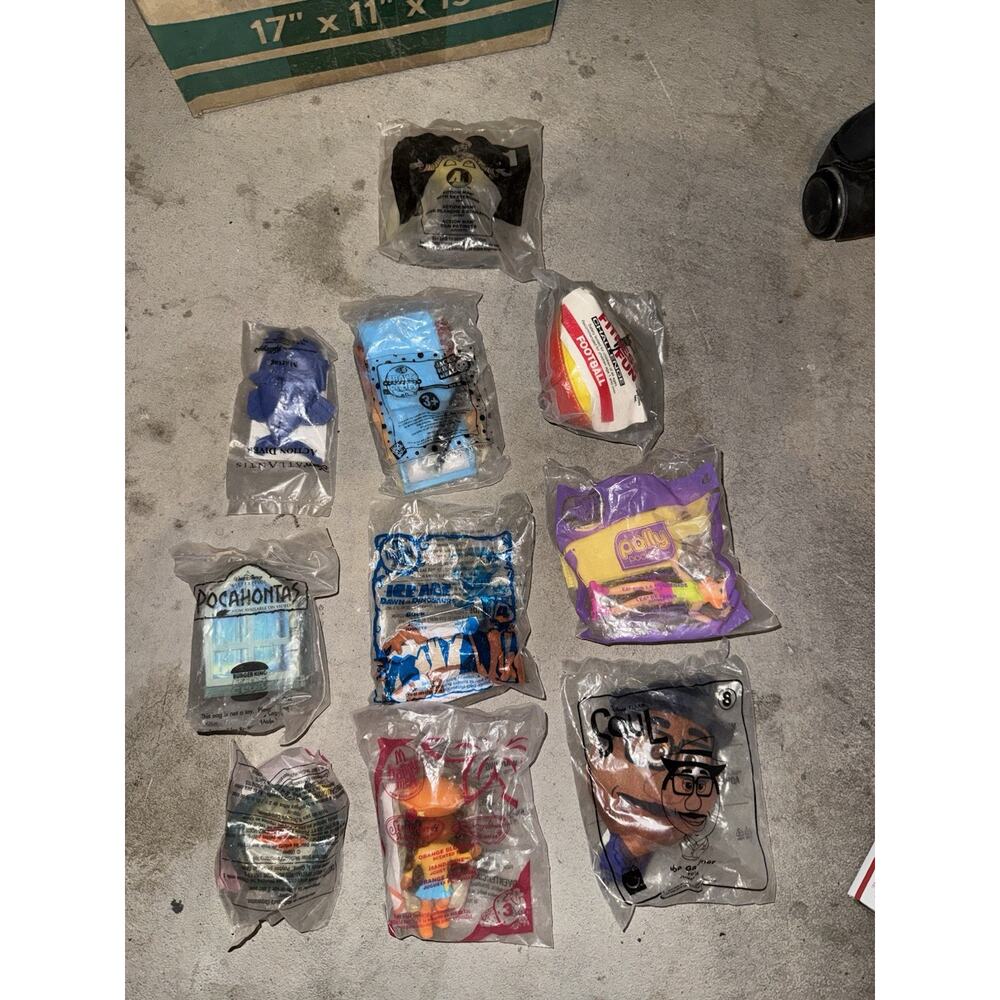 Vtg Lot McDonald's,Burger King Happy Meal Toys 1990’s-00’s 10 Toys Total Sealed